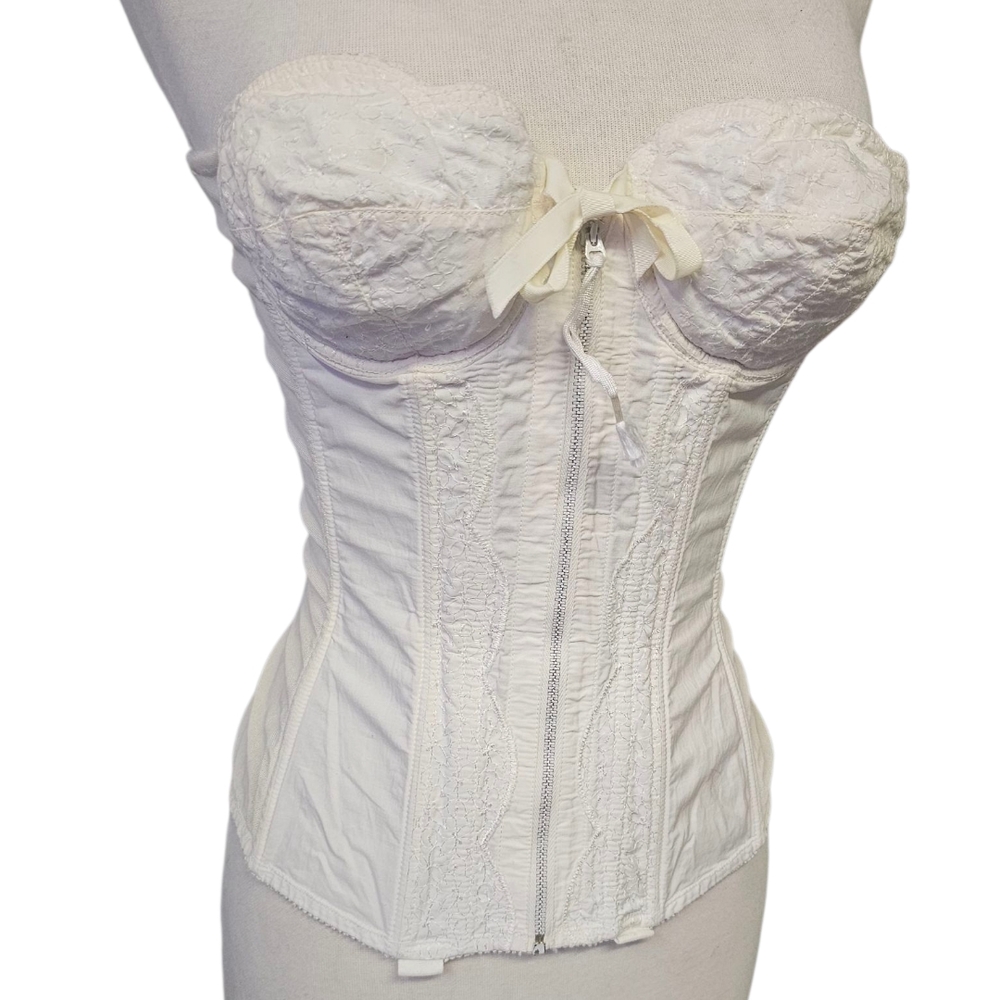Warner's Merry Widow White Lace Bustier
